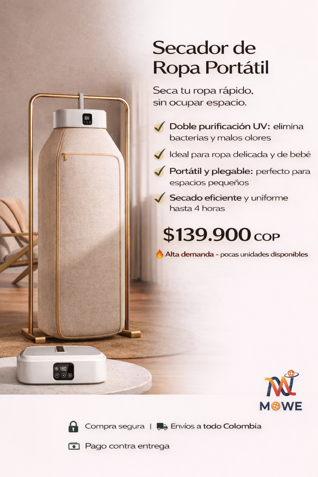 Secador de Ropa Portátil